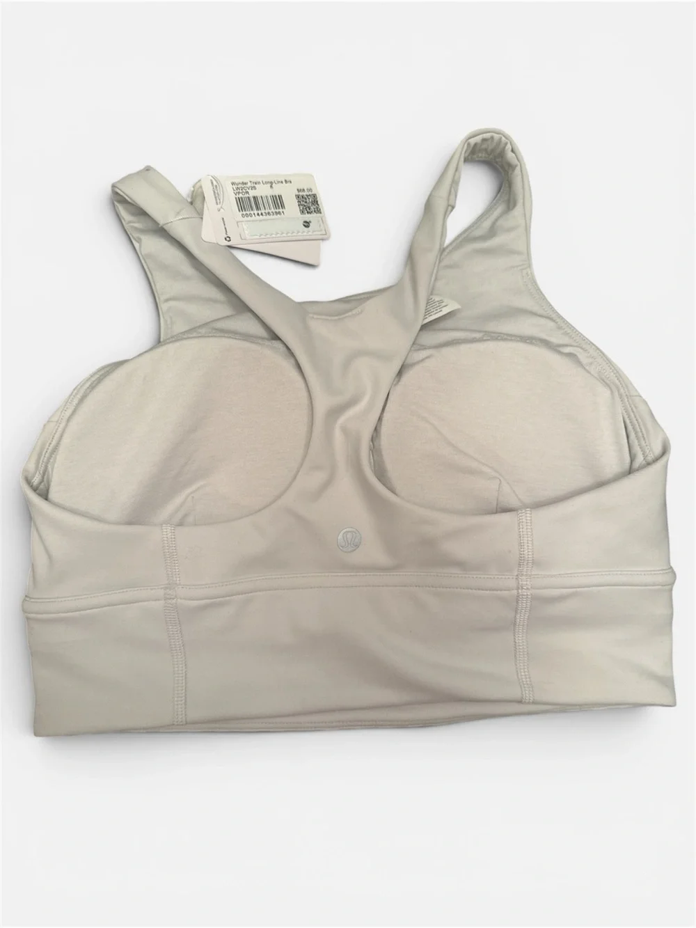 lululemon athletica High-Neck Sports Bra in Light Beige